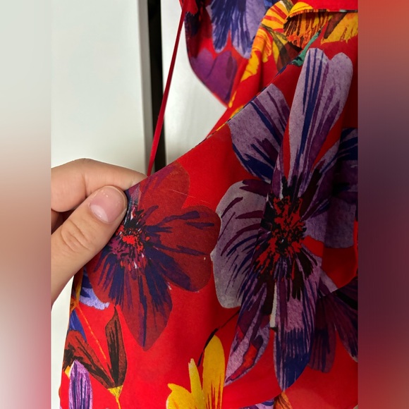 LEAVING CLOSET!! Accepting almost any offer! NWT - MILLY FLORAL RED FLORAL DRESS - Picture 4 of 7